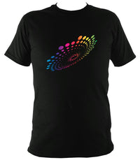 Coloured Spiral Dots T-shirt - T-shirt - Black - Mudchutney