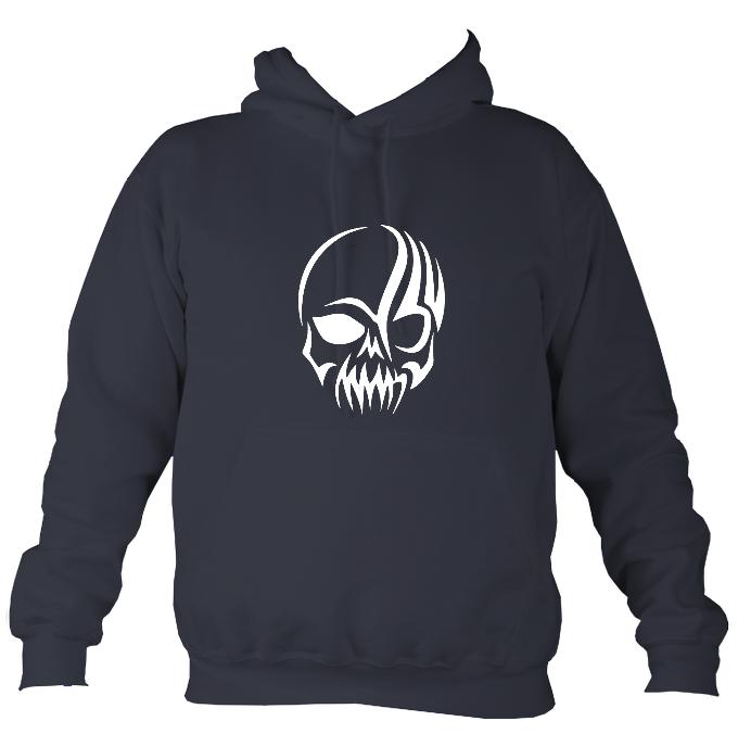 Tribal Simple Skull Hoodie-Hoodie-Denim-Mudchutney