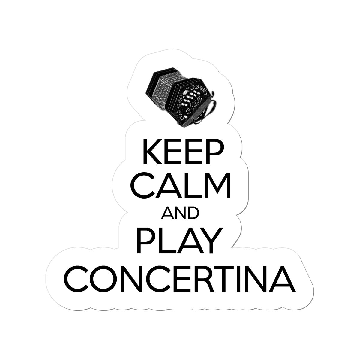 Keep Calm & Play Anglo Concertina Sticker