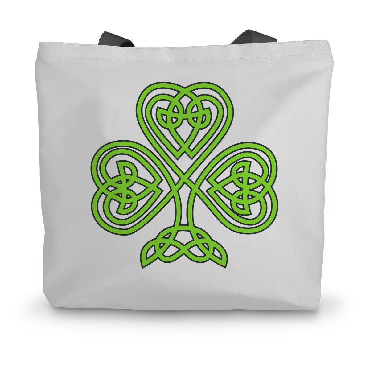 Celtic Shamrock Canvas Tote Bag