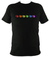 Rainbow of Concertinas T-shirt - T-shirt - Black - Mudchutney