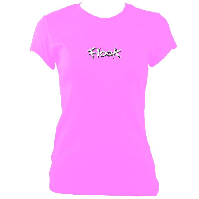 update alt-text with template Flook Ladies Fitted T-shirt - T-shirt - Azalea - Mudchutney
