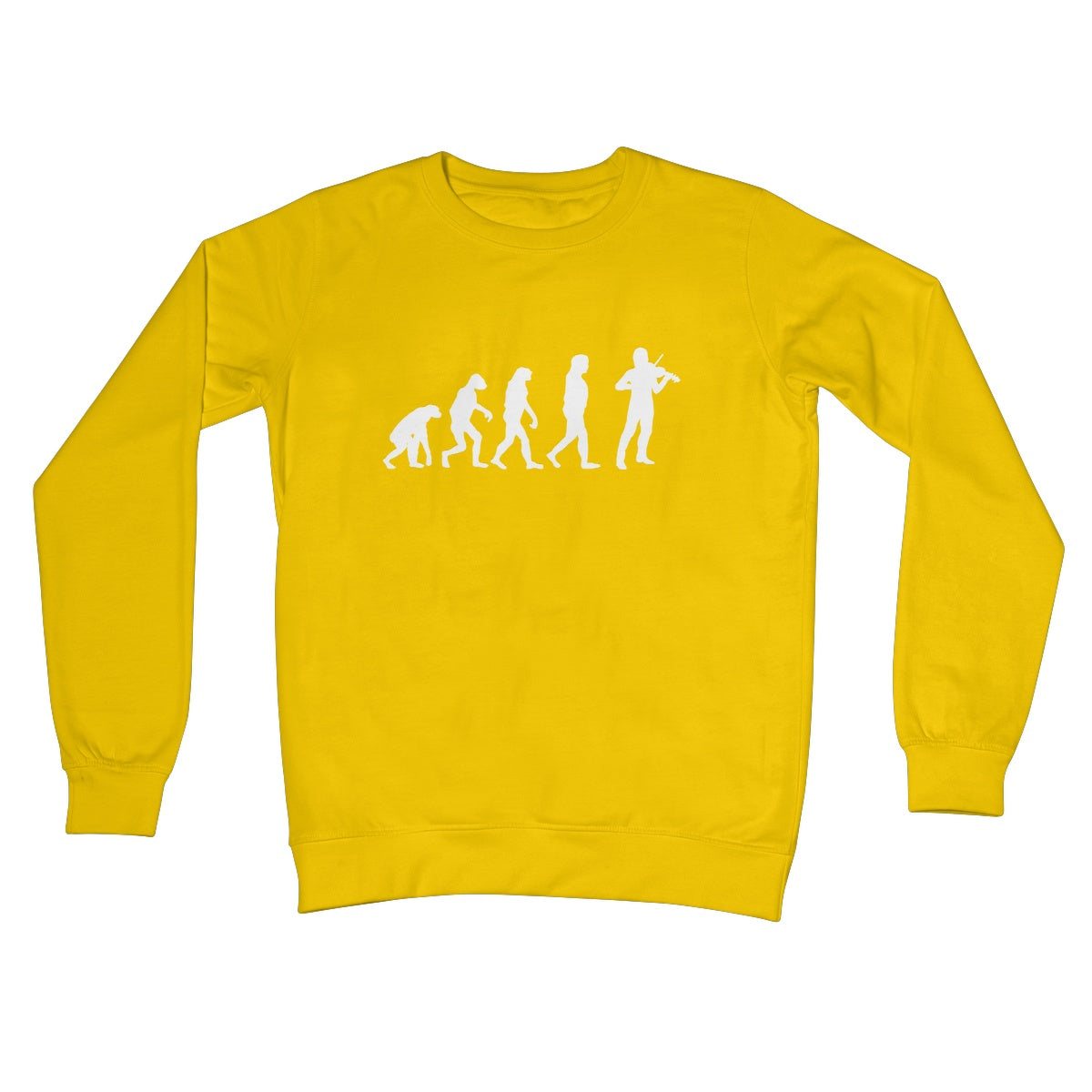 Evolution of Fiddle Players Crew Neck Sweatshirt