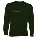 Heartbeat Melodeon in Rainbow Colours Sweatshirt