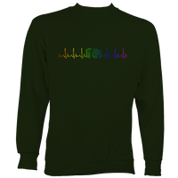 Heartbeat Melodeon in Rainbow Colours Sweatshirt