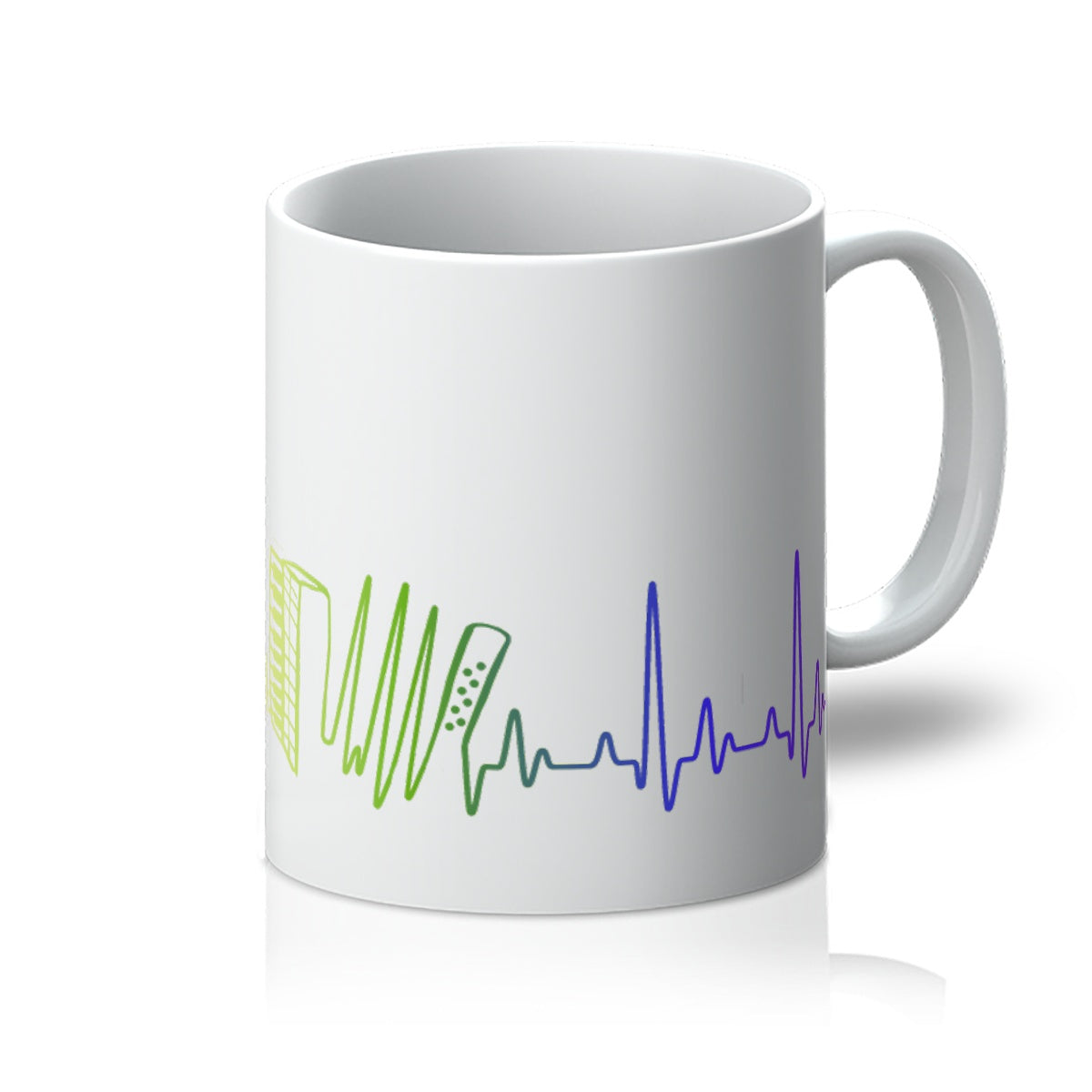 Rainbow Heartbeat Accordion Mug