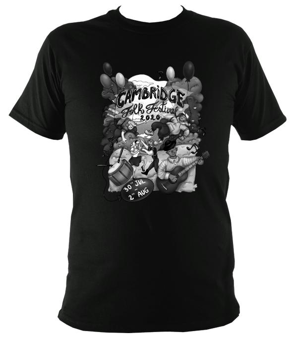 Cambridge Folk Festival - Design 5 - T-shirt - T-shirt - Black - Mudchutney