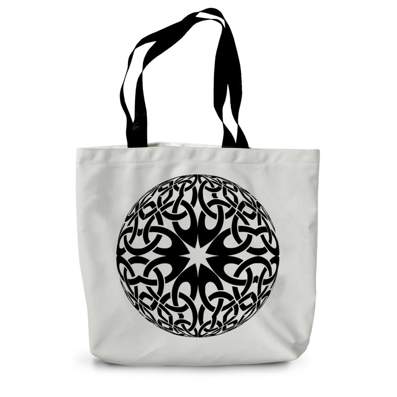 Celtic Woven Globe Canvas Tote Bag