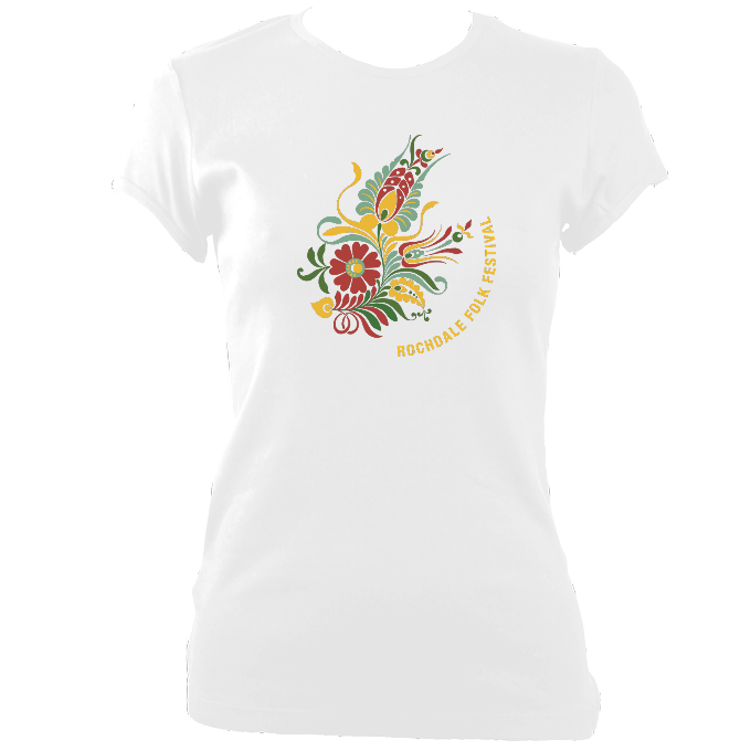 Rochdale Folk Festival 2021 Ladies Fitted T-shirt