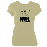 update alt-text with template Sam Kelly and the Lost Boys Ladies Fitted T-shirt - T-shirt - Sand - Mudchutney