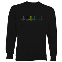 Heartbeat Fiddle in Rainbow Colours Sweatshirt