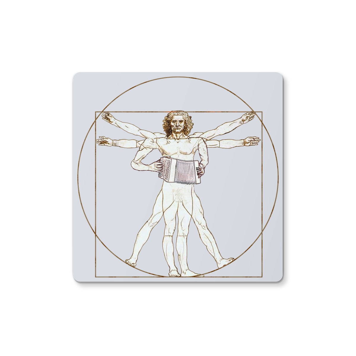 Da Vinci Vitruvian Man Melodeon Coaster