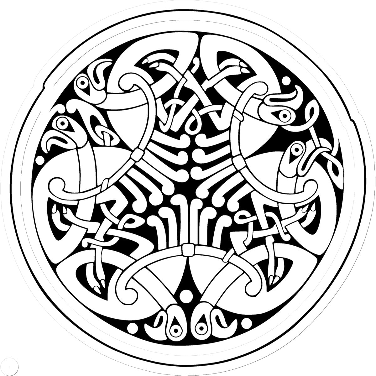Celtic Interwoven Birds Sticker