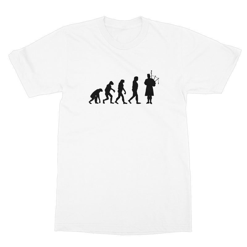 Evolution of Bagpipe players Softstyle T-Shirt