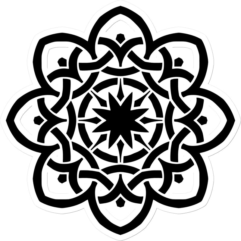 Celtic Star Flower Sticker