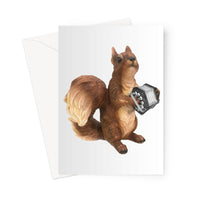 Concertina Playing Squirrel Greeting Card