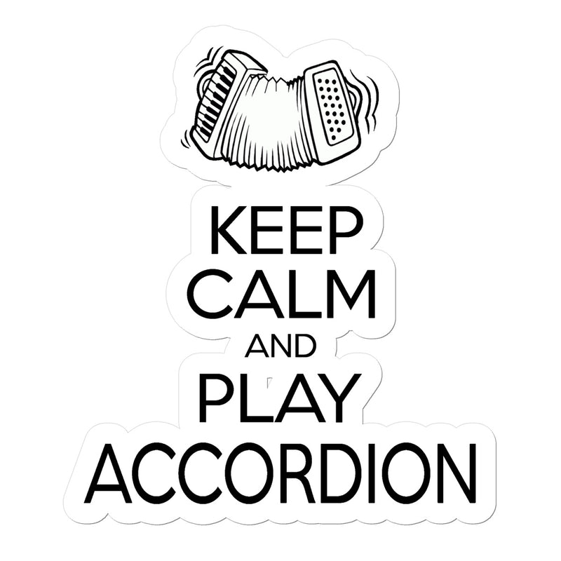 Keep Calm & Play Accordion Sticker