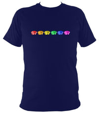 Rainbow of Melodeons T-shirt - T-shirt - Navy - Mudchutney