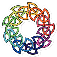 Rainbow Celtic Circle Sticker