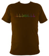 Heartbeat Concertina in Rainbow Colours T-Shirt - T-shirt - Dark Chocolate - Mudchutney