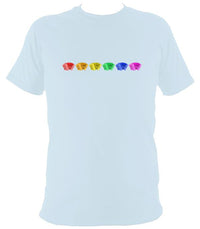 Rainbow of Melodeons T-shirt - T-shirt - Light Blue - Mudchutney
