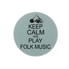 Keep Calm & Play Folk Music Glass Chopping Board