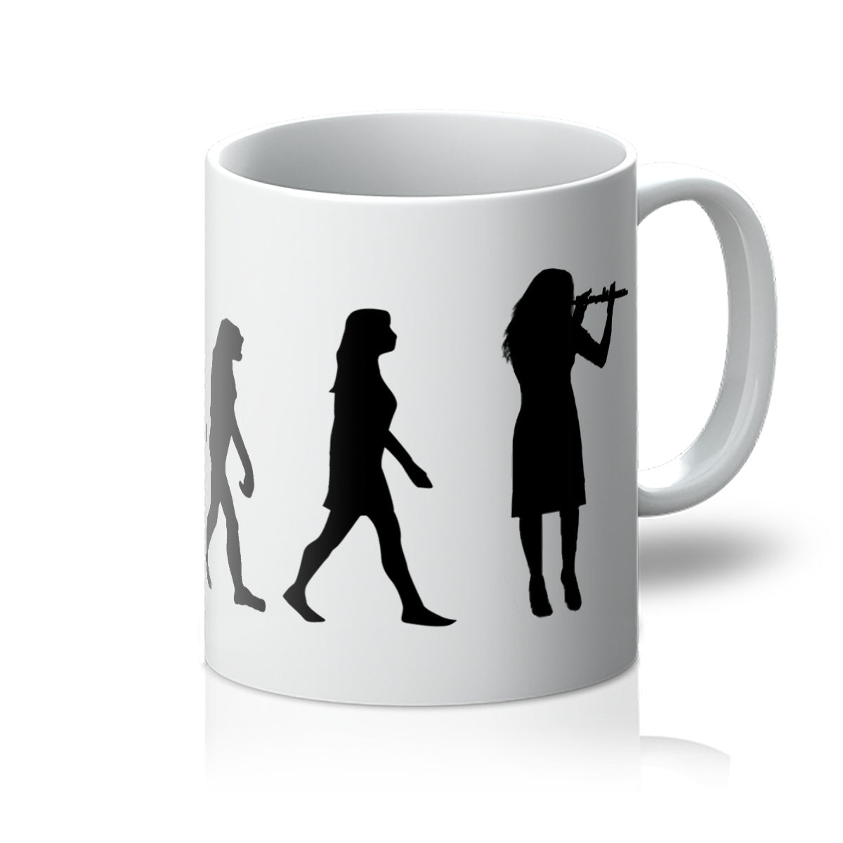 Evolution of Female Flute Players Mug