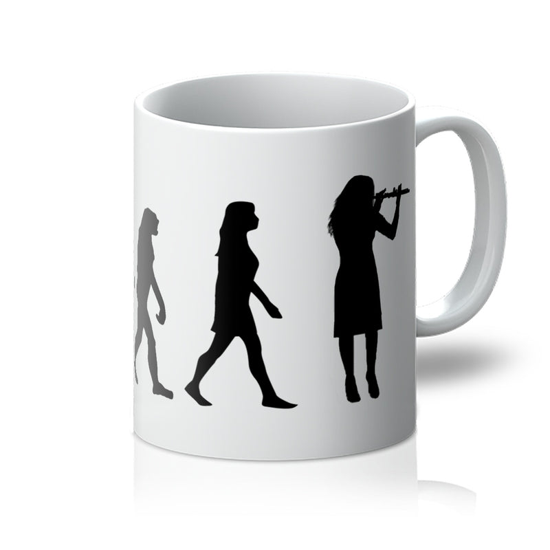 Evolution of Female Flute Players Mug