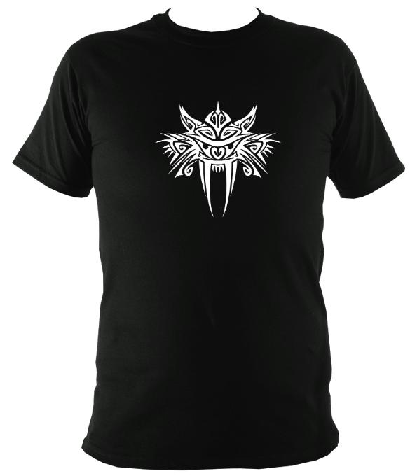 Tribal Sabre Tooth T-Shirt - T-shirt - Black - Mudchutney