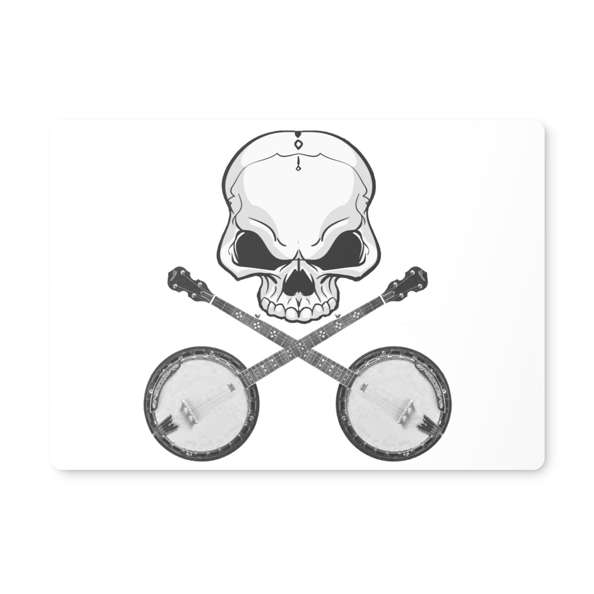 Skull and crossed Banjos Placemat