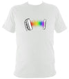 Rainbow Sound Wave Piano Accordion T-shirt - T-shirt - White - Mudchutney