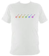 Rainbow of Banjos T-shirt - T-shirt - White - Mudchutney
