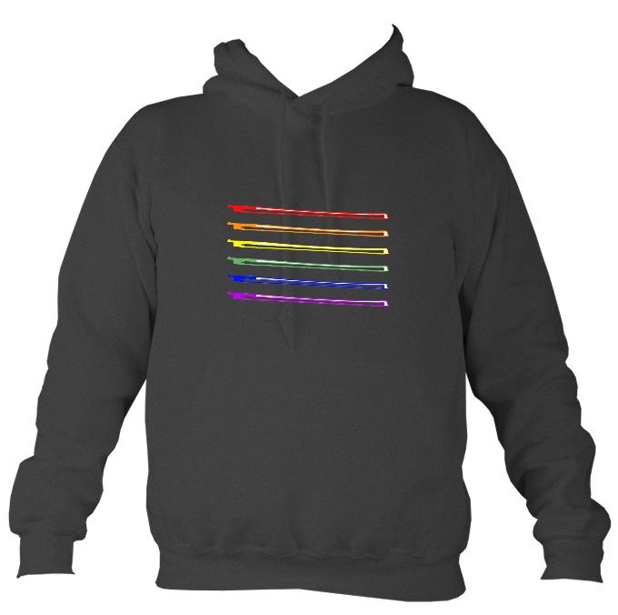 Rainbow Bows Hoodie-Hoodie-Charcoal-Mudchutney