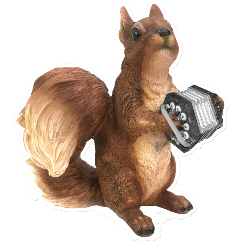 Concertina Playing Squirrel Sticker