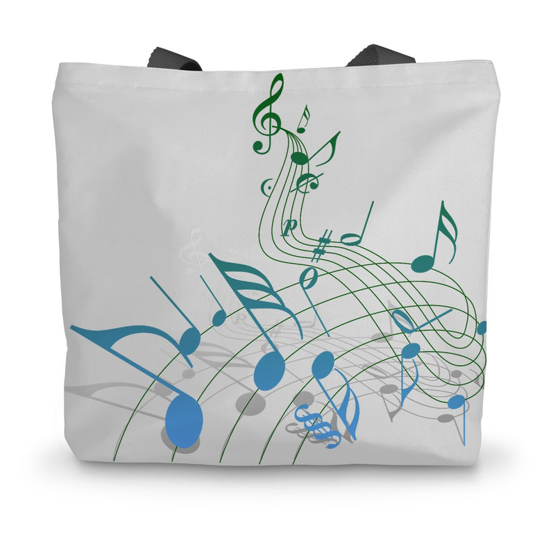 Abstract Music Score Canvas Tote Bag