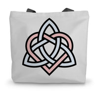 Woven Celtic Hearts Canvas Tote Bag