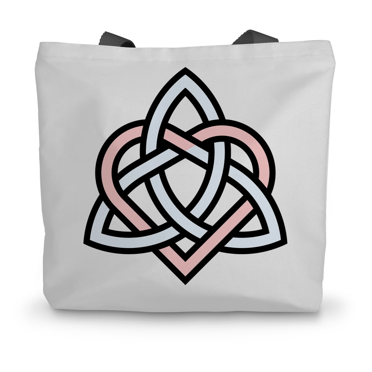 Woven Celtic Hearts Canvas Tote Bag