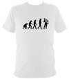 Evolution of Accordion Players T-shirt - T-shirt - White - Mudchutney