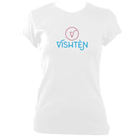 update alt-text with template Vishtèn Ladies Fitted T-shirt - T-shirt - White - Mudchutney