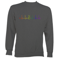 Heartbeat Fiddle in Rainbow Colours Sweatshirt