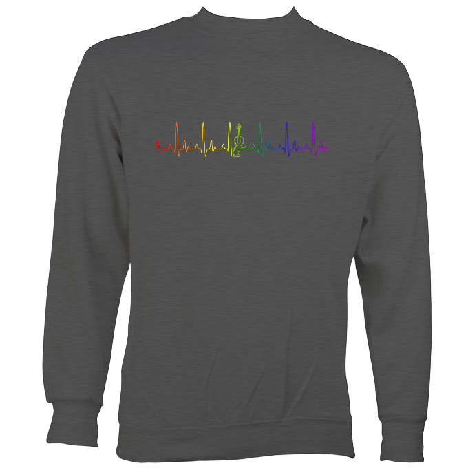 Heartbeat Fiddle in Rainbow Colours Sweatshirt