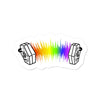 Rainbow Sound Wave Concertina Sticker