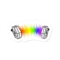 Rainbow Sound Wave Concertina Sticker