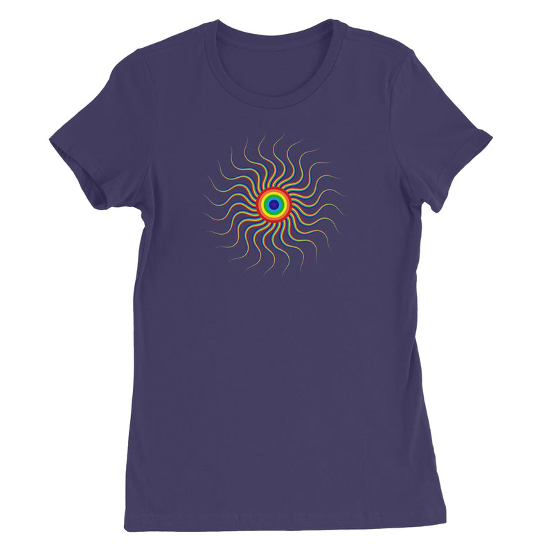 Colourful Wavy Sun Women's T-Shirt