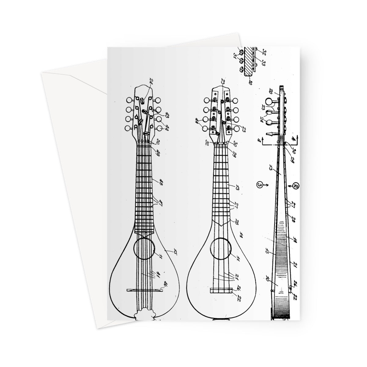 Mandolin Patent Greeting Card