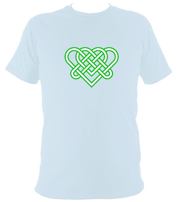 Celtic Triple Hearts Knot T-shirt - T-shirt - Light Blue - Mudchutney