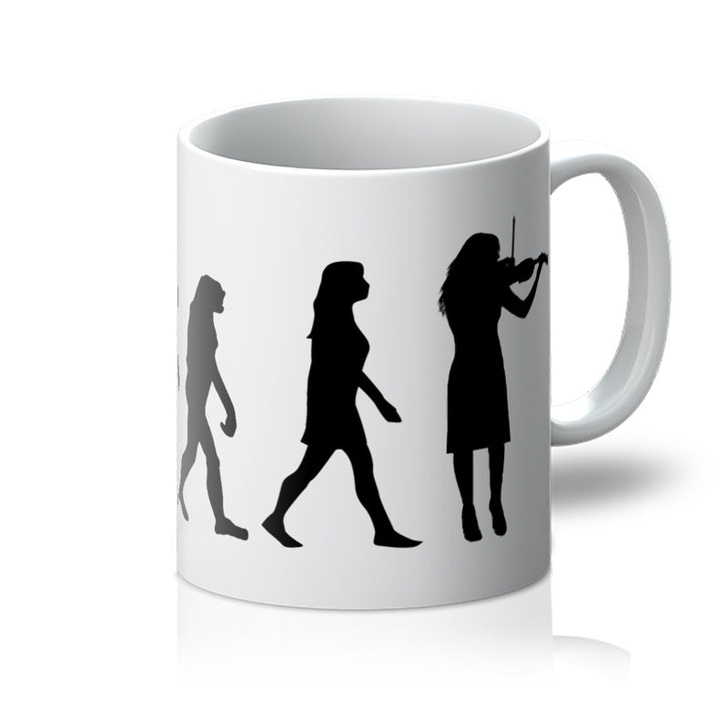 Evolution of Female Fiddle Players Mug