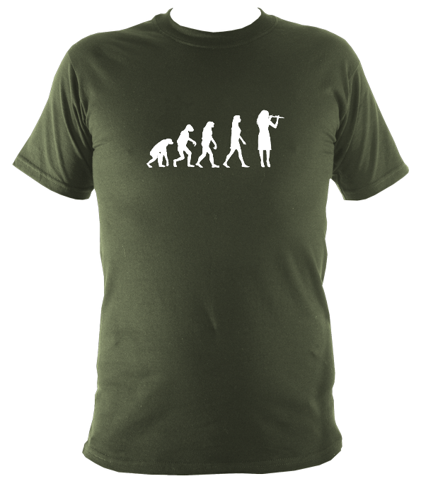 Evolution of Female Flute Players T-Shirt