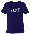 Evolution of Flute Players T-shirt - T-shirt - Navy - Mudchutney