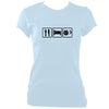 update alt-text with template Eat, Sleep, Play Concertina Ladies Fitted T-shirt - T-shirt - Light Blue - Mudchutney
